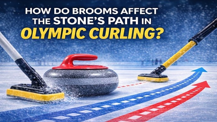 how do brushes affect the stone’s path in olympic curling?